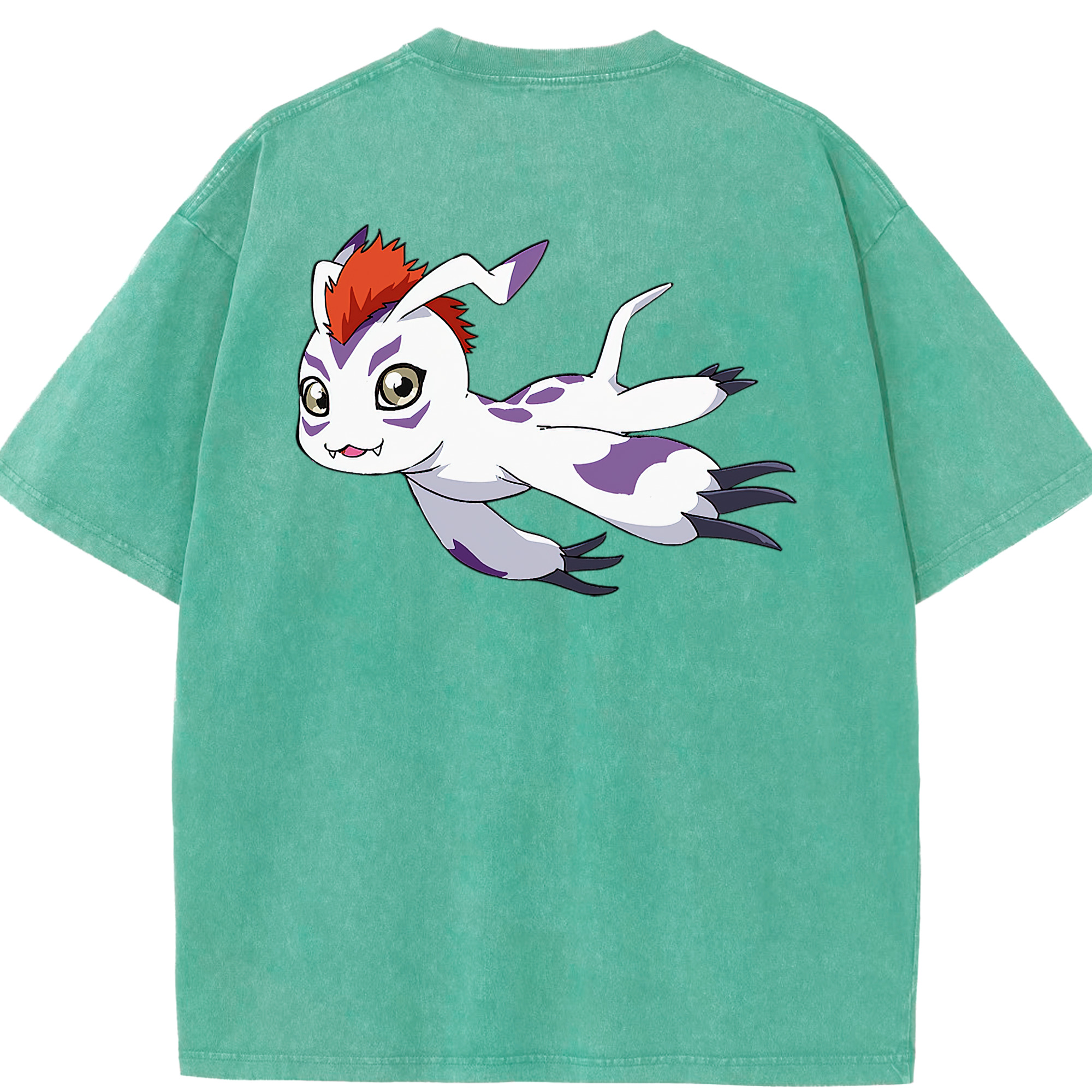 （画像用） Digimon デジタルモンスター/デジモン 綿100% ヴィンテージ風 半袖Tシャツ（背面プリント）
